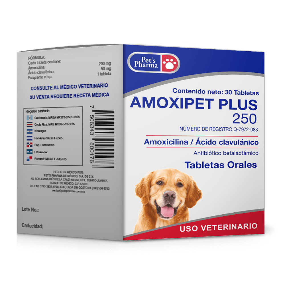 Amoxipet 250 Plus 30 Tabletas - Padisa